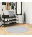 vidaXL Rug HUARTE Short Pile Soft and Washable Grey Ø 100 cm