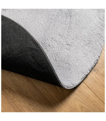 vidaXL Rug HUARTE Short Pile Soft and Washable Grey Ø 100 cm