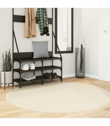 vidaXL Rug HUARTE Short Pile Soft and Washable Cream Ø 160 cm