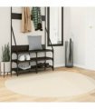 vidaXL Rug HUARTE Short Pile Soft and Washable Cream Ø 160 cm
