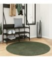 vidaXL Rug HUARTE Short Pile Soft and Washable Forest Green Ø 120 cm