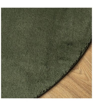 vidaXL Rug HUARTE Short Pile Soft and Washable Forest Green Ø 120 cm