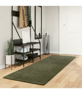 vidaXL Rug HUARTE Short Pile Soft and Washable Forest Green 80x250 cm — Size: 80 x 250 cm
