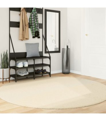 vidaXL Rug HUARTE Short Pile Soft and Washable Cream Ø 200 cm