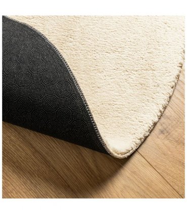 vidaXL Rug HUARTE Short Pile Soft and Washable Cream Ø 200 cm