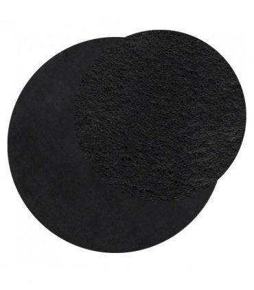 vidaXL Rug HUARTE Short Pile Soft and Washable Black Ø 100 cm