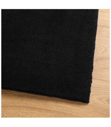 vidaXL Rug HUARTE Short Pile Soft and Washable Black 160x160 cm — Size: 160 x 160 cm