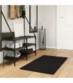 vidaXL Rug HUARTE Short Pile Soft and Washable Black 60x110 cm — Size: 60 x 110 cm