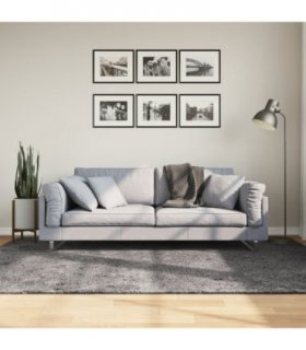 vidaXL Rug HUARTE Short Pile Soft and Washable Anthracite 160x230 cm — Size: 160 x 230 cm
