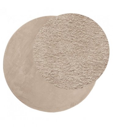 vidaXL Rug HUARTE Short Pile Soft and Washable Sand Ø 200 cm