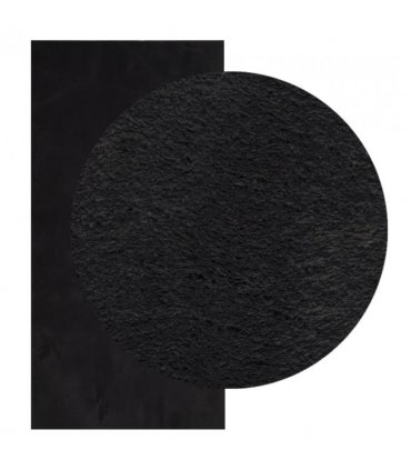 vidaXL Rug HUARTE Short Pile Soft and Washable Black 100x200 cm — Size: 100 x 200 cm