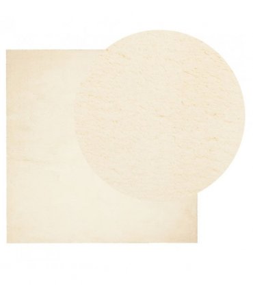 vidaXL Rug HUARTE Short Pile Soft and Washable Cream 120x120 cm — Size: 120 x 120 cm