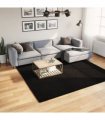 vidaXL Rug HUARTE Short Pile Soft and Washable Black 240x240 cm — Size: 240 x 240 cm