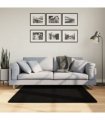 vidaXL Rug HUARTE Short Pile Soft and Washable Black 120x120 cm — Size: 120 x 120 cm