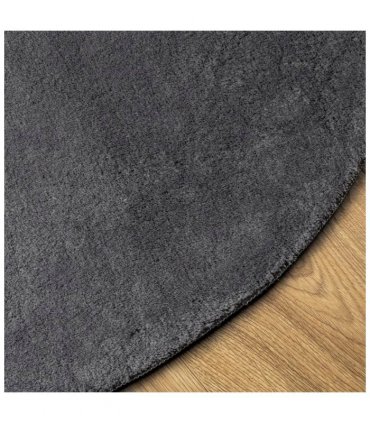 vidaXL Rug HUARTE Short Pile Soft and Washable Anthracite Ø 80 cm