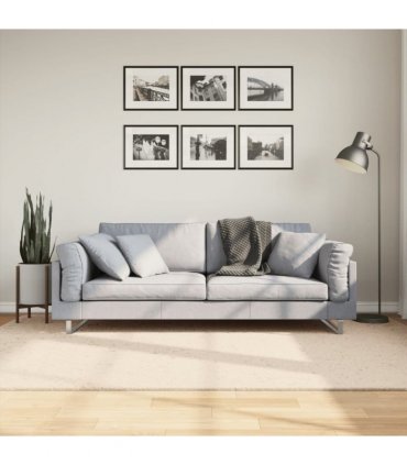 vidaXL Rug HUARTE Short Pile Soft and Washable Beige 160x230 cm — Size: 160 x 230 cm