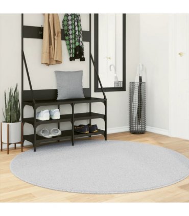 vidaXL Rug HUARTE Short Pile Soft and Washable Grey Ø 160 cm