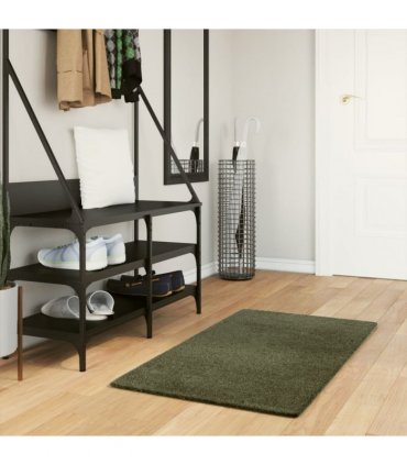 vidaXL Rug HUARTE Short Pile Soft and Washable Forest Green 60x110 cm — Size: 60 x 110 cm