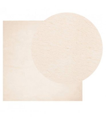 vidaXL Rug HUARTE Short Pile Soft and Washable Beige 120x120 cm — Size: 120 x 120 cm