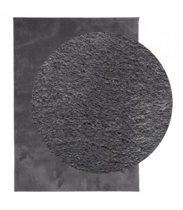 vidaXL Rug HUARTE Short Pile Soft and Washable Anthracite 120x170 cm — Size: 120 x 170 cm
