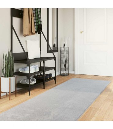 vidaXL Medium Pile Soft and Washable Rug HUARTE Grey 80 x 1000 cm