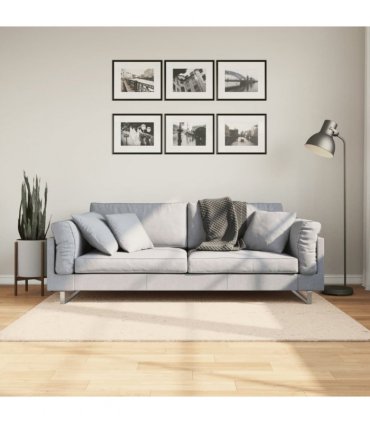vidaXL Rug HUARTE Short Pile Soft and Washable Beige 120x170 cm — Size: 120 x 170 cm