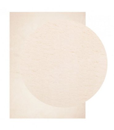 vidaXL Rug HUARTE Short Pile Soft and Washable Beige 120x170 cm — Size: 120 x 170 cm