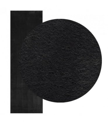 vidaXL Rug HUARTE Short Pile Soft and Washable Black 80x250 cm — Size: 80 x 250 cm