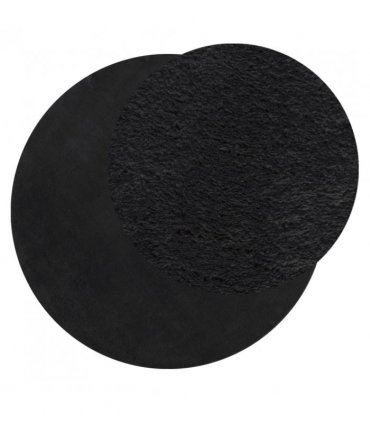 vidaXL Rug HUARTE Short Pile Soft and Washable Black Ø 120 cm