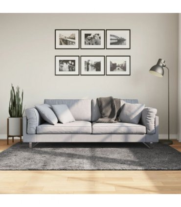 vidaXL Rug HUARTE Short Pile Soft and Washable Anthracite 140x200 cm — Size: 140 x 200 cm