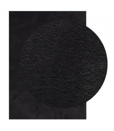 vidaXL Rug HUARTE Short Pile Soft and Washable Black 240x340 cm — Size: 240 x 340 cm