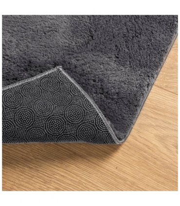 vidaXL Rug HUARTE Short Pile Soft and Washable Anthracite 60x110 cm — Size: 60 x 110 cm