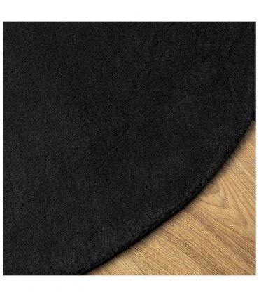 vidaXL Rug HUARTE Short Pile Soft and Washable Black Ø 200 cm