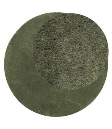 vidaXL Rug HUARTE Short Pile Soft and Washable Forest Green Ø 100 cm