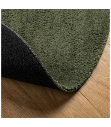 vidaXL Rug HUARTE Short Pile Soft and Washable Forest Green Ø 100 cm