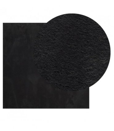 vidaXL Rug HUARTE Short Pile Soft and Washable Black 200x200 cm — Size: 200 x 200 cm