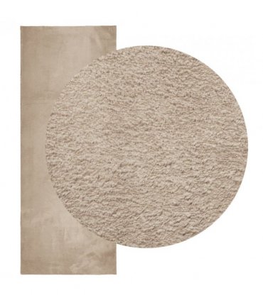 vidaXL Rug HUARTE Short Pile Soft and Washable Sand 80x200 cm — Size: 80 x 200 cm