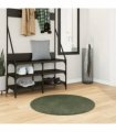 vidaXL Rug HUARTE Short Pile Soft and Washable Forest Green Ø 80 cm