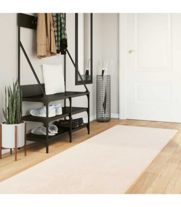 vidaXL Medium Pile Soft and Washable Rug HUARTE Beige 80 x 1000 cm