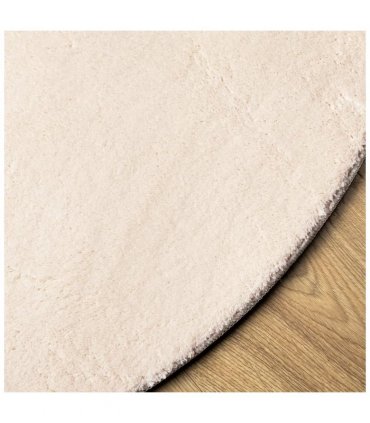 vidaXL Rug HUARTE Short Pile Soft and Washable Beige Ø 100 cm