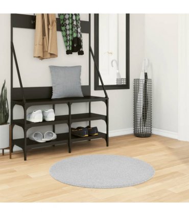 vidaXL Rug HUARTE Short Pile Soft and Washable Grey Ø 80 cm