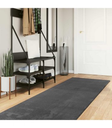vidaXL Medium Pile Soft and Washable Rug HUARTE Anthracite 80 x 300 cm