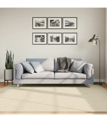 vidaXL Rug HUARTE Short Pile Soft and Washable Cream 200x200 cm — Size: 200 x 200 cm