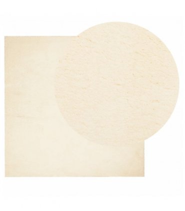 vidaXL Rug HUARTE Short Pile Soft and Washable Cream 200x200 cm — Size: 200 x 200 cm