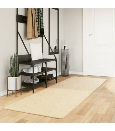vidaXL Rug HUARTE Short Pile Soft and Washable Cream 80x250 cm — Size: 80 x 250 cm