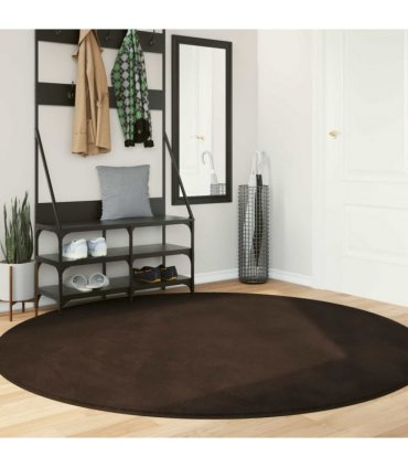vidaXL Medium Pile Soft and Washable Rug HUARTE Brown Ø 200 CM