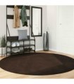 vidaXL Medium Pile Soft and Washable Rug HUARTE Brown Ø 200 CM