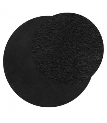 vidaXL Rug HUARTE Short Pile Soft and Washable Black Ø 80 cm