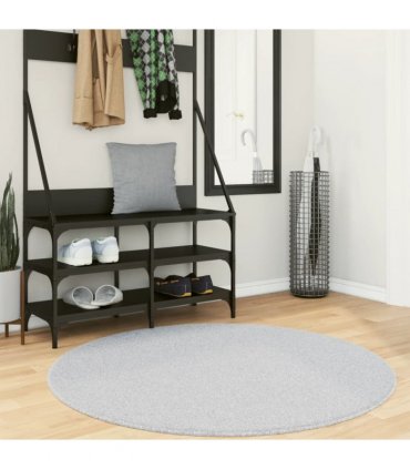 vidaXL Rug HUARTE Short Pile Soft and Washable Grey Ø 120 cm
