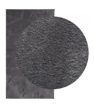 vidaXL Rug HUARTE Short Pile Soft and Washable Anthracite 80x150 cm — Size: 80 x 150 cm